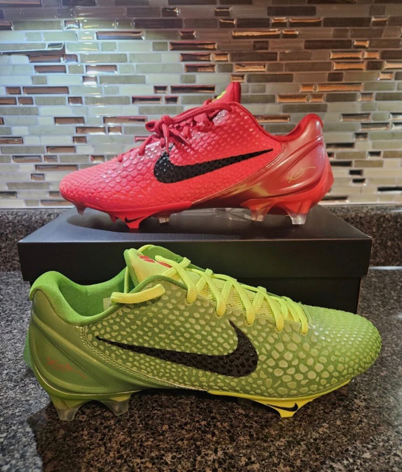 AA Kobe reverse grinch cleats